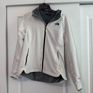 White The North Face Full Zip Jacket Windwall Medium